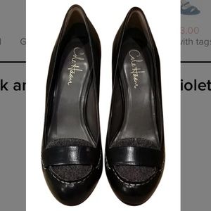 Cole Haan Air Violet Heels leather pump Black Grey